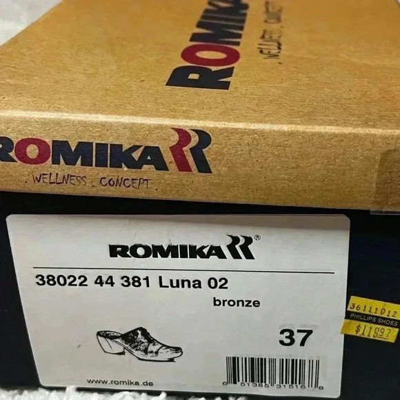 WOMENS ROMIKA LUNA BRONZE SIZE 37 NIB - Picture 2 of 15